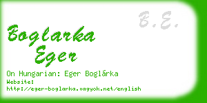 boglarka eger business card
